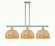 Woven Rattan - 3 Light - 39 inch - Polished Nickel - Multi Pendant (3442|516-3I-PN-RBD-12-NAT)
