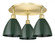 Plymouth - 3 Light - 19 inch - Satin Gold - Semi-Flush Mount (3442|516-3C-SG-MBD-75-GR)