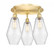 Cindyrella - 3 Light - 19 inch - Satin Gold - Semi-Flush Mount (3442|516-3C-SG-G654-7)