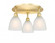 Castile - 3 Light - 18 inch - Satin Gold - Semi-Flush Mount (3442|516-3C-SG-G381)