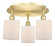 Cobbleskill - 3 Light - 17 inch - Satin Gold - Semi-Flush Mount (3442|516-3C-SG-G111)