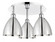 Bristol - 3 Light - 19 inch - Polished Chrome - Semi-Flush Mount (3442|516-3C-PC-MBD-75-PC)