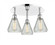 Conesus - 3 Light - 18 inch - Polished Chrome - Semi-Flush Mount (3442|516-3C-PC-G275)
