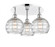 Athens Deco Swirl - 3 Light - 20 inch - Polished Chrome - Flush Mount (3442|516-3C-PC-G1213-8)