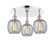 Belfast - 3 Light - 18 inch - Polished Chrome - Semi-Flush Mount (3442|516-3C-PC-G104)