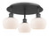 Fenton - 3 Light - 18 inch - Matte Black - Semi-Flush Mount (3442|516-3C-BK-G91)