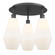 Cindyrella - 3 Light - 19 inch - Matte Black - Semi-Flush Mount (3442|516-3C-BK-G651-7)