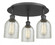 Caledonia - 3 Light - 17 inch - Matte Black - Semi-Flush Mount (3442|516-3C-BK-G259)