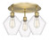 Cindyrella - 3 Light - 20 inch - Brushed Brass - Semi-Flush Mount (3442|516-3C-BB-G652-8)