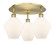 Cindyrella - 3 Light - 20 inch - Brushed Brass - Semi-Flush Mount (3442|516-3C-BB-G651-8)