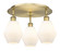 Cindyrella - 3 Light - 18 inch - Brushed Brass - Semi-Flush Mount (3442|516-3C-BB-G651-6)