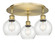 Athens - 3 Light - 18 inch - Brushed Brass - Semi-Flush Mount (3442|516-3C-BB-G124-6)