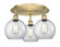 Athens - 3 Light - 20 inch - Brushed Brass - Semi-Flush Mount (3442|516-3C-BB-G122-8)