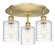 Cobbleskill - 3 Light - 17 inch - Brushed Brass - Semi-Flush Mount (3442|516-3C-BB-G1113)