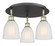 Brookfield - 3 Light - 18 inch - Black Antique Brass - Semi-Flush Mount (3442|516-3C-BAB-G441)