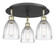 Brookfield - 3 Light - 18 inch - Black Antique Brass - Semi-Flush Mount (3442|516-3C-BAB-G442)