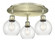 Athens - 3 Light - 18 inch - Antique Brass - Semi-Flush Mount (3442|516-3C-AB-G124-6)