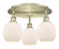 Belfast - 3 Light - 18 inch - Antique Brass - Semi-Flush Mount (3442|516-3C-AB-G101)
