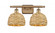 Woven Rattan - 2 Light - 18 inch - Brushed Brass - Bath Vanity Light (3442|516-2W-BB-RBD-8-NAT)