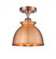 Adirondack - 1 Light - 8 inch - Antique Copper - Semi-Flush Mount (3442|516-1C-AC-M14-AC)