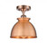 Adirondack - 1 Light - 8 inch - Antique Copper - Semi-Flush Mount (3442|516-1C-AC-M14-AC)
