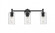 Crown Point - 3 Light - 24 inch - Matte Black - Bath Vanity Light (3442|434-3W-BK-G434-7SDY)