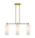 Crown Point - 3 Light - 31 inch - Brushed Brass - Island Light (3442|434-3I-BB-G434-12WH)