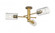 Crown Point - 3 Light - 34 inch - Brushed Brass - Semi-Flush Mount (3442|434-3F-BB-G434-7DE)