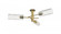 Crown Point - 3 Light - 34 inch - Brushed Brass - Semi-Flush Mount (3442|434-3F-BB-G434-12DE)