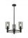 Crown Point - 3 Light - 18 inch - Matte Black - Pendant (3442|434-3CR-BK-G434-7SM)