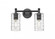 Crown Point - 2 Light - 14 inch - Matte Black - Bath Vanity Light (3442|434-2W-BK-G434-7DE)