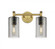 Crown Point - 2 Light - 14 inch - Brushed Brass - Bath Vanity Light (3442|434-2W-BB-G434-7SM)