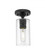 Crown Point - 1 Light - 5 inch - Matte Black - Flush Mount (3442|434-1F-BK-G434-7CL)