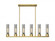Empire - 6 Light - 44 inch - Brushed Brass - Linear Pendant (3442|429-6I-BB-G429-8SM)