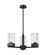 Claverack - 3 Light - 22 inch - Matte Black - Pendant (3442|427-3CR-BK-G427-9CL)