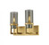 Utopia - 2 Light - 15 inch - Brushed Brass - Bath Vanity Light (3442|426-2W-BB-G426-8SM)