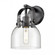 Pilaster II Bell - 1 Light - 7 inch - Matte Black - Sconce (3442|423-1W-BK-G412-6CL)