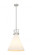 Newton Cone - 1 Light - 16 inch - Brushed Satin Nickel - Stem hung - Pendant (3442|411-1SL-SN-G411-16WH)