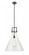 Newton Cone - 1 Light - 18 inch - Matte Black - Multi Pendant (3442|411-1SL-BK-G411-18CL)