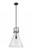 Newton Cone - 1 Light - 14 inch - Matte Black - Cord hung - Pendant (3442|411-1SL-BK-G411-14SDY)