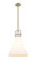 Newton Cone - 1 Light - 18 inch - Brushed Brass - Cord hung - Pendant (3442|411-1SL-BB-G411-18WH)