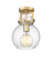 Newton Sphere - 1 Light - 8 inch - Brushed Brass - Semi-Flush Mount (3442|411-1F-BB-G410-8SDY)