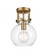 Newton Sphere - 1 Light - 8 inch - Brushed Brass - Semi-Flush Mount (3442|411-1F-BB-G410-8CL)