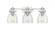 Newton Bell - 3 Light - 27 inch - Polished Nickel - Bath Vanity Light (3442|410-3W-PN-G412-7SDY)