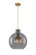 Newton Sphere - 3 Light - 16 inch - Brushed Brass - Cord hung - Pendant (3442|410-3PL-BB-G410-16SM)