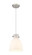 Newton Bell - 1 Light - 8 inch - Brushed Satin Nickel - Cord hung - Pendant (3442|410-1PS-SN-G412-8WH)