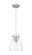 Newton Bell - 1 Light - 8 inch - Brushed Satin Nickel - Cord hung - Pendant (3442|410-1PS-SN-G412-8CL)