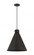 Newton Cone - 1 Light - 18 inch - Matte Black - Cord hung - Pendant (3442|410-1PL-BK-M411-18BK)