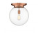 Beacon - 1 Light - 14 inch - Antique Copper - Flush Mount (3442|221-1F-AC-G202-14)