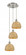 Woven Rattan - 3 Light - 15 inch - Brushed Satin Nickel - Cord hung - Multi Pendant (3442|113B-3P-SN-RBD-8-NAT)